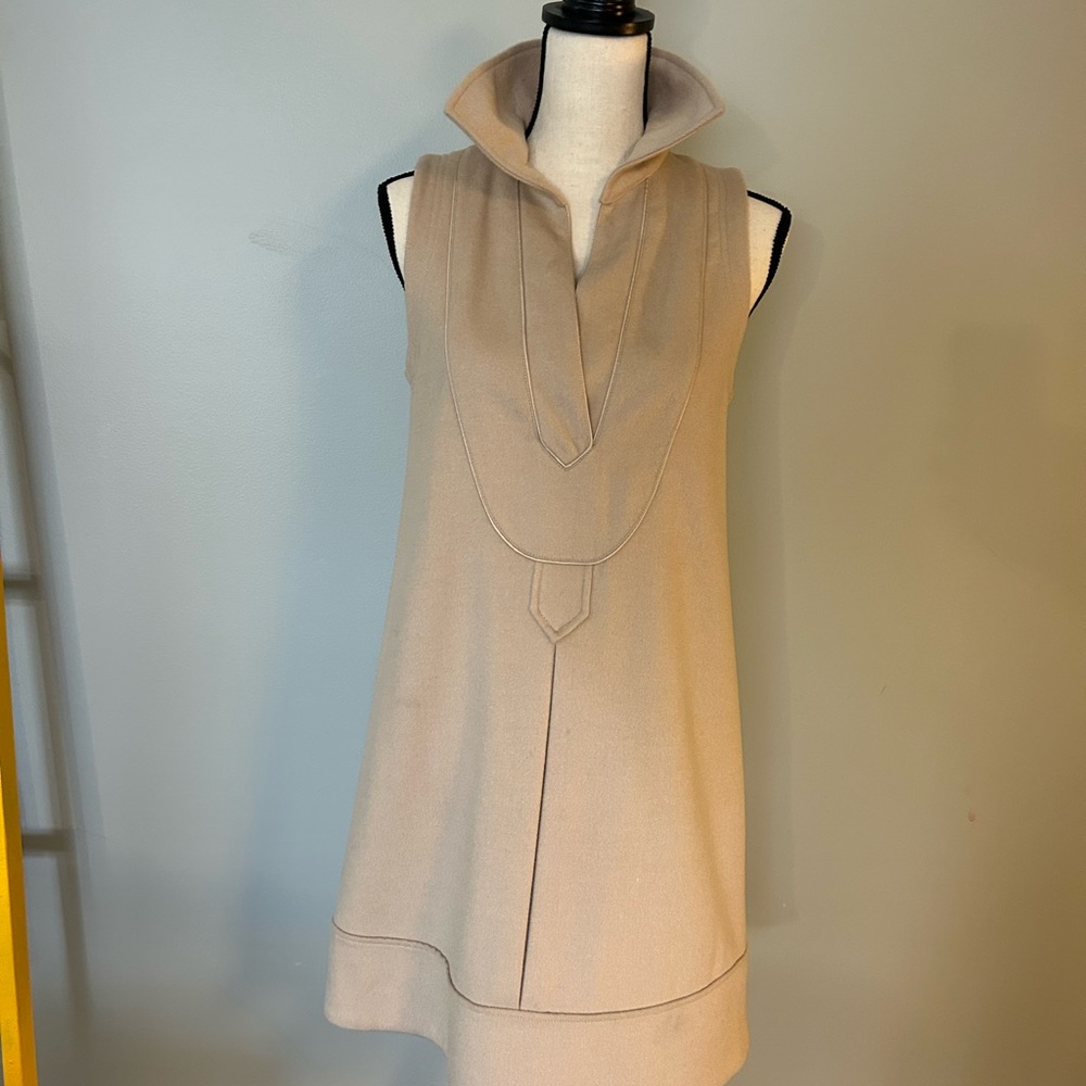 Vintage wool collared shift dress.